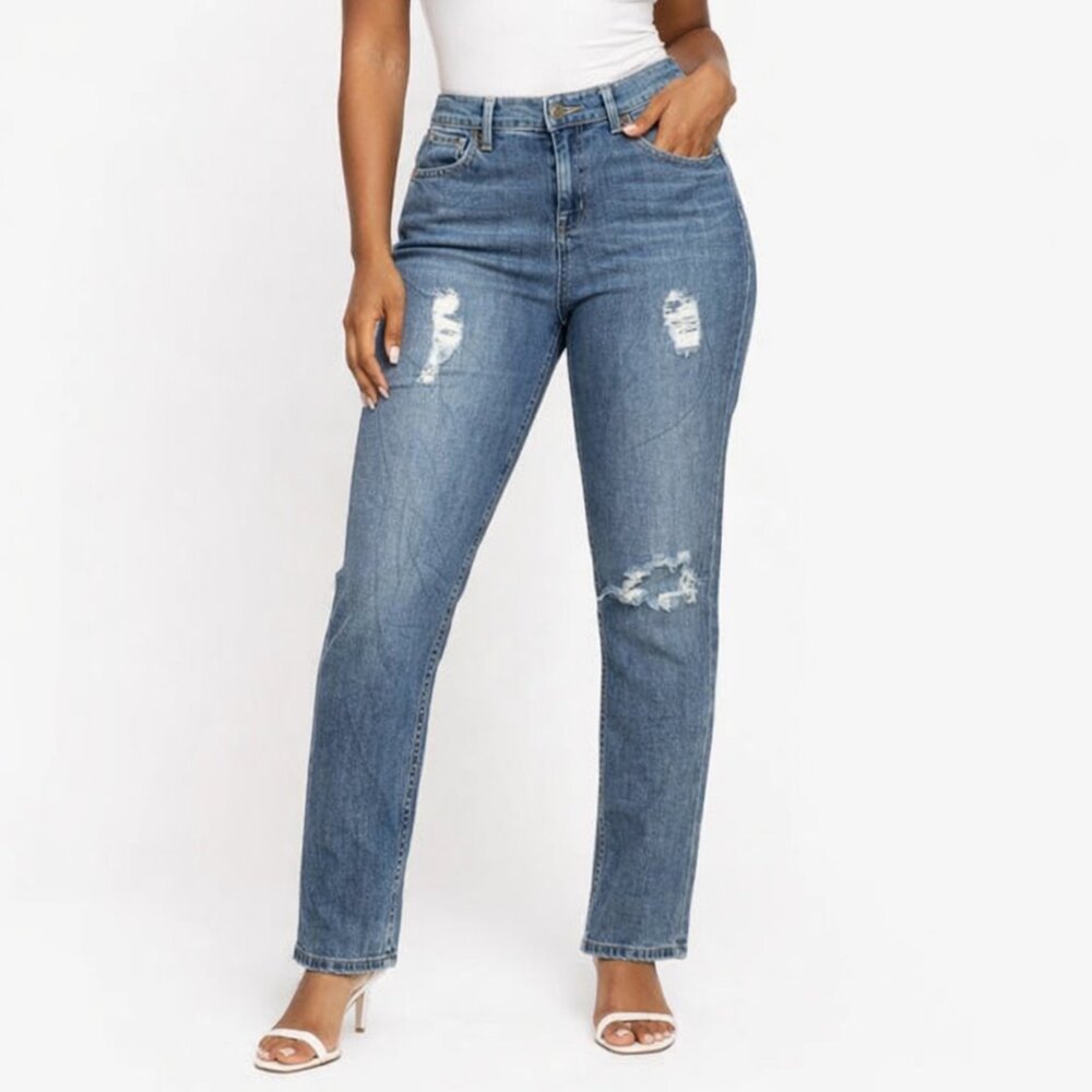 Level 99 Sienna Tomboy Distressed Slim Boyfriend Jeans Size 29